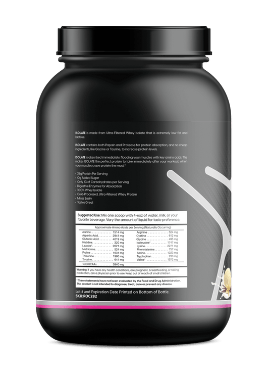 Whey Isolate Protein Vanilla 2LB | 26g Protein, Zero Sugar | ONE ZTRIKE by ZNETICS